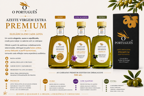 Aceite de oliva virgen «Açafrão», 500 ml, con caja